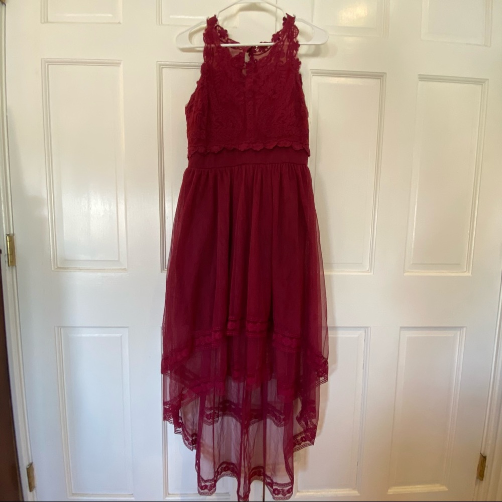 FRANCESCA’S lace high-low dress
